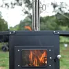 Tuyau de poêle Tube de four de cheminée en acier inoxydable tuyau de cheminée de poêle à bois réglable accessoires de poêle à bois extérieur pour le Camping 240327