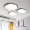 Plafondlampen Macaron Ultradun LED-licht voor woonkamer Eetkamer Creatieve decoratieve verlichting Balkon Houten lamp