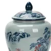 Vases Blue And White Porcelain Ginger Jar Vase Oriental Style Tea Storage