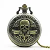 Vintage Steampunk Bronze High Quality Skull Quartz Pocket Watch Fashion Style Christmas Gift Pendant TD20222521