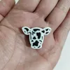 CowHead Spacer Beads silicone beads for cow head cartoon flat beads DIY for cow