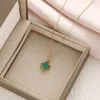 Classic Van Clover Necklace Light Luxury Niche Ins Design Japan och Sydkorea Fashion Temperament Jewellery Ladies Four-Leaf Clover CollarBone Chain