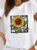 Butterfly Plus Size Cute Trend 90s T-Shirt Ladies Fi Podstawowa koszulka Top Ubrania Kobiety graficzny z krótkim rękawem odzież P97B#