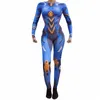 Robot Dance Cosplay Femmes Costume Anime Jeu de rôle Performance sur scène Justaucorps Persality Spandex Imprimer Stretch Skinny Combinaison b1QW #