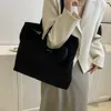 fi Women Corduroy Tote Handbag Retro Shoulder Bag Foldable Hobo Pouch with Coin Purse Casual Large Capacity Square Bolsa K0zw#