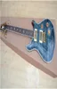 Özel Reed Smith Qulit Flame Maple Üst Vintage Blue Blue Elecal Guitar Eagle Headstock Logo Mop Kuşlar Kakma Tremolo Köprüsü Altın Hard3370175