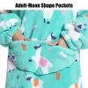 Family Matching Hoodies Extra Long Cosplay Costume Family Sweatshirts Women Men Kids Baby Oversized Sweatshirt Sherpa Blankets