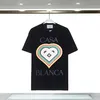 Mens Casablancas 디자이너 티셔츠 셔츠 셔츠 셔츠 남자 여자 Tshirts with Letters Short Sleeves Summer Casablanc 티셔츠 남성 느슨한 티 S-3XL