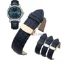 Bands Fashion genuine leather band crocodile texture strap bracelet Wrist 14mm 16mm 18mm 20mm 22mm dark blue H240330