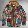 Mens Jackets Men Retro Vintage Spring Winter Long Sleeve Plaid Shirt Jacket For Checked Coat Overcoat Hooded Pocket Drop Delivery Appa Dhcxq