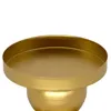 Candle Holders 2 Pieces Holder Pillar Tray Round Home Decoration 2.4inch Tall Candlelight For Wedding Table Centerpiece