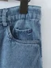 God kvalitet plus storlek ons ​​denim kjol kvinnor 2023 vår sommar koreansk retro fi slit enkelbröst a-line bottnar g2ce#