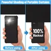 Window Stickers Removable Light Blocking Darkest Film Cloth DIY Total Blackout Glass Privacy Darkening Tint Black Sticker