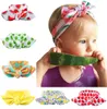 Summer New fruit series children039s DIY elastic bow hair band Watermelon baby head lead rope4405964