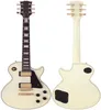 Guitare électrique blanche Vintage de luxe personnalisée, touche en ébène, reliure de frettes, matériel doré, Chibson OEM Guitars3631652, en Stock