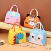 Dinnerware Storage Bag Practical Strong Bearing Cartoon Portable Insulation Lunch Box For Office