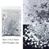 4 Bag 200G Holographic Nail Glitter Silver Silver Powder Decoration Bluk Mix Hexagon Seady Sequin Accistories Supplies Polish Set 240328