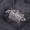 Sier Color Metal Hair Combs Cheap New Design Crystal Wedding Accories Leaf Frs Женские украшения для волос головца E9Kl#