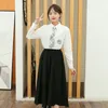 Uniformi scolastiche per studenti giapponesi Lg Sleeve Cute White Shirt For Girls Pocket Ricamo Scuola Dr Jk Vestito da marinaio Top Donna P73t #