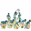Ethnische Tanz-Yangko-Kleidung, chinesische klassische Tanzkostüme, Fan-Regenschirm, Folk, alter Yangko-Hanfu-Tanz, elegantes Feen-Set 31rt#