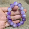 Brin 12mm NATURE violet Jade Agate BRACELET vert main caténaire A5 pierre