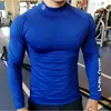 Męskie koszulki T-shirt fitness plus rozmiar T-shirt Mens T-shirt T-shirt na siłowni z długim rękawem