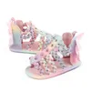 Sandaler mode märke spädbarn baby flicka sommarskor nyfödda bebes sandaler småbarn prinsessa skor för 1 år objekt bow läder sandalen 240329