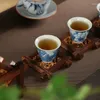Teaware Sets Chinese Retro Style Walnut Solid Wood Tea Mat Heat Proof Set Table Creative Scald Preventing Met Suit