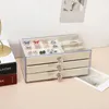 Tre lager Plastiska smycken Box Storage Display Ringörhängen Halsband Akryl Organiser Jewlery Holder 240318