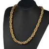 Correntes 18 "-40" Colar de corda de coroa de aço inoxidável Bling Gold Color Link Chain Gargantilha Colares para Homens Hip Hop Rapper Jóias