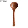 Couverts Ensembles 1 PC Cuisine Cuillère de cuisson en bois Soupe en bois Porridge Louche Scoop Ustensile Taille en option Bar à manger