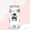 Adesivos de janela UV DTF Adesivo de transferência Feliz Natal para os 16oz Libbey Óculos Wraps Garrafas Copo Pode DIY Decalques Personalizados À Prova D 'Água D5139