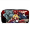 Anime Fullmetal Alchemist Student Pencil Case Kids Carto Pencil Bag Tonårare dragkedja handväska kvinnor flickor smink väska i0rg#