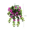 Decoratieve Bloemen Kransen Kunstzijde Bloemen voor Tafeldecoratie Nep Wijnstok Petunia Rotanen voor Bruiloft Thuis Feest DIY Tafel Hangende Mand DecorL2403