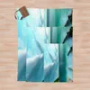 Filtar Blue Green Waves of Bliss Plain Cover Polyester Fur Twin Throw Filt
