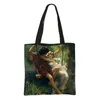 berühmte Gemälde Frühlingszeit / Porträt einer unbekannten Frau / Ma Lisa Einkaufstasche Canvas Umhängetaschen Damen Eco Shop Bag n7J0 #