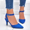 Chaussures d'été pointues à boutons carrés, talons hauts, chaussures simples à la mode, talons fins, sandales Baotou pour femmes