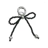 Sleutelhangers Y2K glas kralen strik charme hanger hangende decoratie voor sleutels tas portemonnee