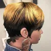 Nxy vhair wigs 1b27 ombre färg pixie klippt peruk full maskin gjorde mänskligt hår före plockad kort bob brasiliansk remy honung blond 240330