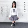 Filles Sailor Costume Uniforme scolaire Enfants ShortFull JK Costume Style japonais Étudiant Anime Cosplay Bow-noeud Jupe plissée g9w1 #