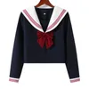 basic Navy Sailor Suit Japanese School Uniform Schoolgirl Seifuku Student Anime Cosplay Costume Women Sexy JK Pleated Skirt 383w#