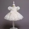 Kızlar Elbiseler 2022 Sevimli Vaftiz Bebek Kız Giysileri için 1. Doğum Günü Elbise Çocuk Clohtes Prenses Prenses Partisi Kısa Kollu Damla Teslimat Dhzog