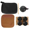 Teaware Sets Tea Cup Wooden Tray Travel Kit Multipurpose Ceramic Teacup Portable Cups Ceramics Serving Chinese Brewing