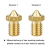 3D-printermondstuk voor 1,75 mm Filament E3DV6 kloon-CHT Tip Nozzles koperen koperen printkop 0,4 mm hoge stroom