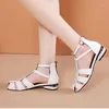 Casual Schoenen Zomer Vrouwen Gesloten Teen Sandalen 2024 Romeinse T-Strap Zacht Leer Voor Vrouwen 3 Cm Hak dames Sandalias