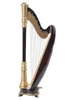 Trä mini instrument harp dekoration trä mini harp leksak 14cm9544211