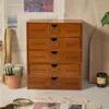 1pc Wooden 5-laye Dawe Vintage Cabinet, Jewelley Box, Suitable Fo Office, School, Domitoy, Family and Othe Scenaios, Vanity Stoage Supplies, Room