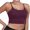 Women's Tanks Women Sexy Sport Tank Crop Top Seamless Gather Push Up Lingerie Brassiere 2024 Summer Spaghetti Camisole Backless Tube Vest