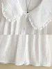 Nuevo 2022 Señoras Verano Tallas grandes Tops para mujeres Blusa de gran tamaño Manga corta Cott Camisa blanca linda pliegue 3XL 4XL 5XL 6XL M0gb #