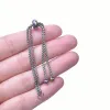 Bracelets 10 pièces en acier inoxydable Style Punk chaîne charmes Bracelet réglable pour médaillon pendentif pour femmes femme cadeau fabrication de bijoux